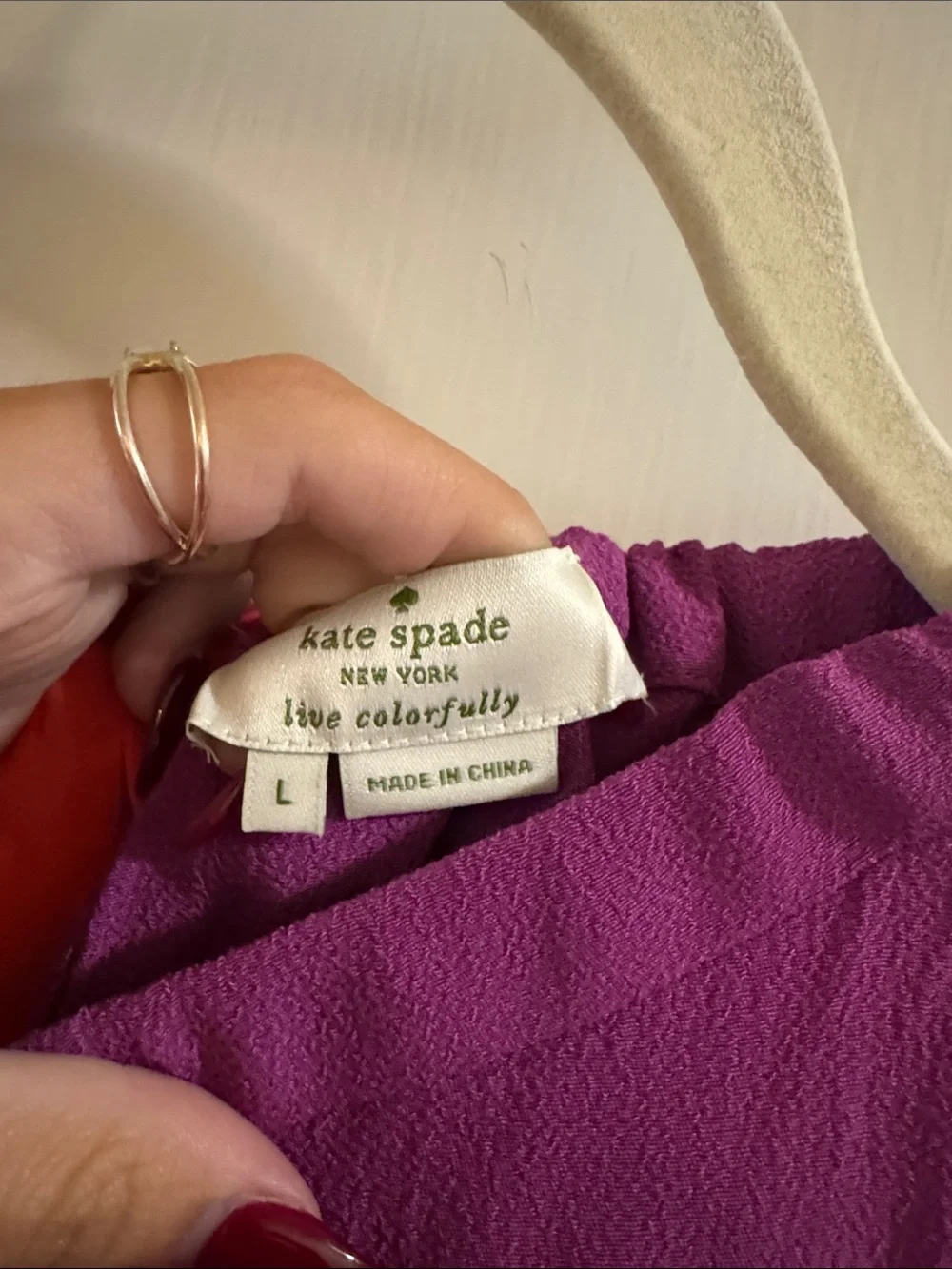 Kate Spade Sleeveless Purple with Back Orange Tie Detail